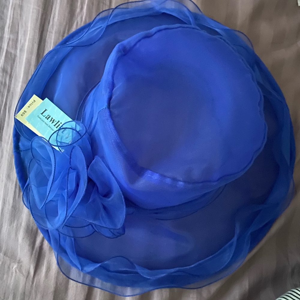 NWT Blue derby hat